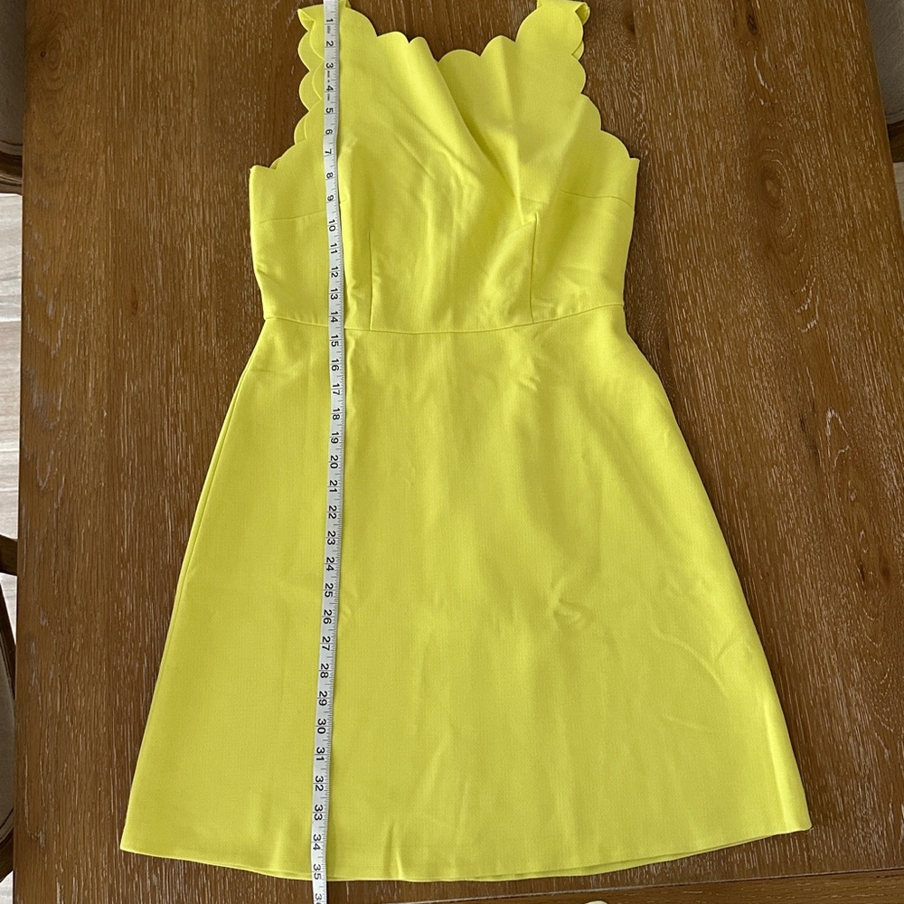 LOFT Lemon Yellow Scalloped Collar Mini Dress size 4 - Picture 7 of 9